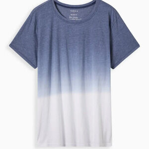 NWOT Torrid Ombre Navy Relaxed Fit Signature Jersey Tee in Size 1